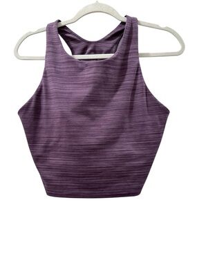 Athleta A-C Conscious women’s XL sleeveless Space dye purple crop top